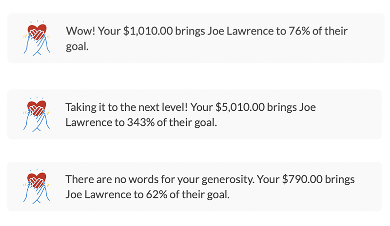 Examples of stewardship messages.